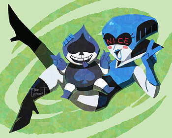 Queen & Lancer Unite: Epic Deltarune Showcase, Queen (deltarune), Lancer (deltarune), video game, deltarune HD wallpaper