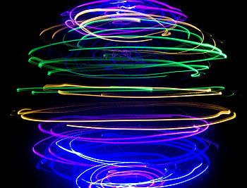Abstract, Dark, Rotation, Neon, Glow HD wallpaper