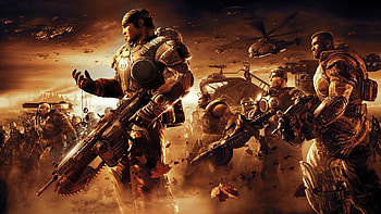 Gears of War , Gaming aesthetic, Action-packed gameplay, War-themed visuals HD wallpaper