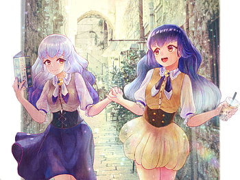 Shirayuri Twins, Kaguya Shirayuri, Sakuya Shirayuri, Anime, Aikatsu Friends! HD wallpaper