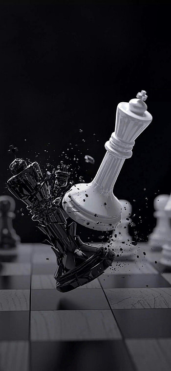 Chess . A darker shade of magic, Chess king, Black and blue HD phone wallpaper