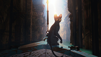 Flow (2024) | Cat in the Lightscape, Flow (2024) HD wallpaper