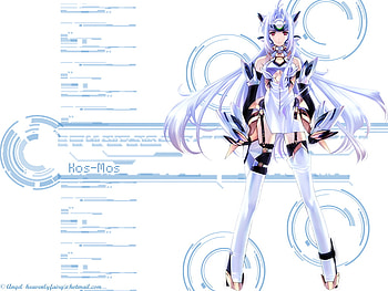 The White Calculation, white, kos-mos, anime, mecha, xenosaga, calculation, game, long hair HD wallpaper