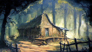 Cottage, Forests, grapy, Absract HD wallpaper