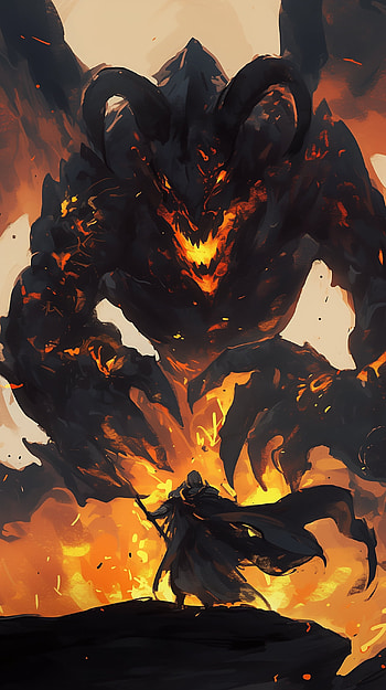 Epic Balrog from The Lord of the Rings, movie, The Lord Of The Rings HD phone wallpaper