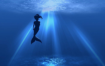 Mermaid backgrounds, , Magical creature, Serene ocean HD wallpaper