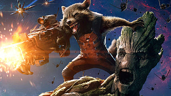 Groot, Rocket Raccoon HD wallpaper