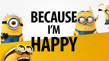 Minions, Happy HD wallpaper