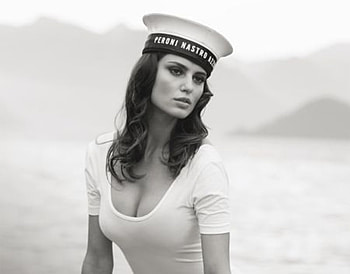 Catrinel Menghia, sexy, romanian, model, sailor, brunette, woman HD wallpaper