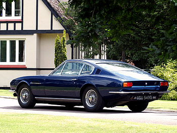 House, Trees, Aston Martin, Cars, Side View, Style, 1967, Retro, Dbs HD wallpaper