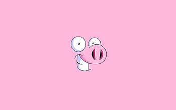 Muzzle, Minimalism, Smile, Pig HD wallpaper