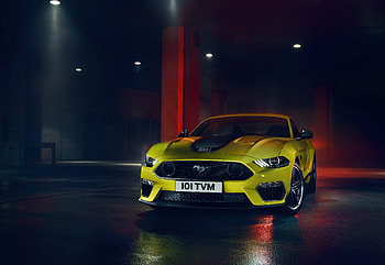 Ford Mustang Yellow , ford-mustang, ford, cars HD wallpaper