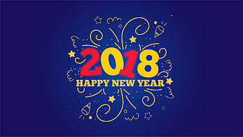 Happy new year 2018, year, abstract, 2018, Happy HD wallpaper