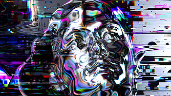 Liquid Metal Mirage —, Glitch Art HD wallpaper