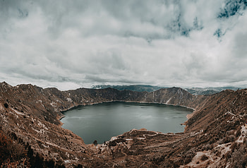 Landscape, Nature, Water, Mountains, Lake, Round, Basin HD wallpaper