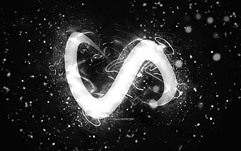DJ Snake white logo, , Norwegian DJs, white neon lights, creative, black abstract background, William Sami Etienne Grigahcine, DJ Snake logo, music stars, DJ Snake HD wallpaper