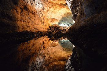 Cave Water Reflection , cave, water, reflection, nature HD wallpaper