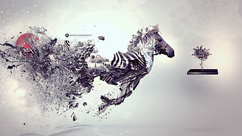 Abstract, Zebra, Inspiration, Surrealism HD wallpaper