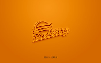Phoenix Mercury, creative 3D logo, orange background, American basketball club, WNBA, Phoenix, USA, 3d art, basketball, Phoenix Mercury 3d logo HD wallpaper