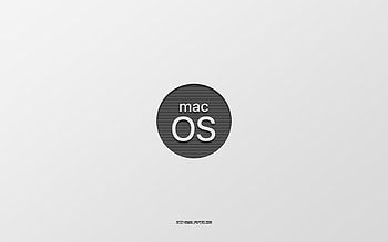 MacOS purple logo, , minimalist, white background, mac, OS, macOS logo, macOS emblem HD wallpaper