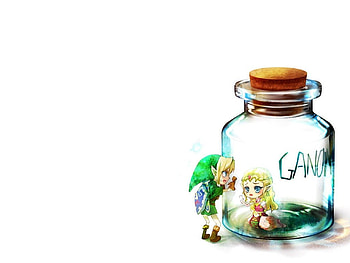 Zelda in the Jar, couple, adorable, warrior, female, plain, white, iara, girl, the legend of zelda, elf, link, kawaii, anime girl, simple, tiara, anime, jar, princess zelda, zelda, legend of zelda, guy, lover, cute, trap, small, dress, royalty, inside, chibi, game, male, mini, bottle, sad, boy, video game, rpg, love, princess, gown, tiny HD wallpaper