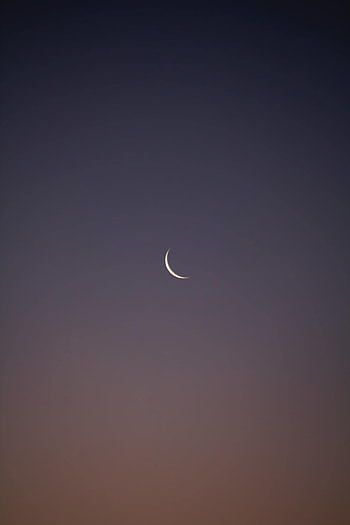 Nature, Sunset, Sky, Moon, Evening HD phone wallpaper