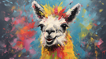 Colorful Llama Art, Animal, llama HD wallpaper