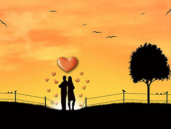 love morning, heart, cg, morning, love HD wallpaper