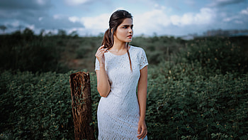 Girl White Dress , white-dress, girls, model HD wallpaper