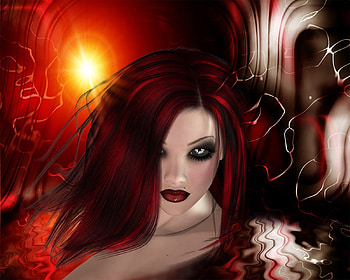 Woman, fantasy, 3d, beauty HD wallpaper