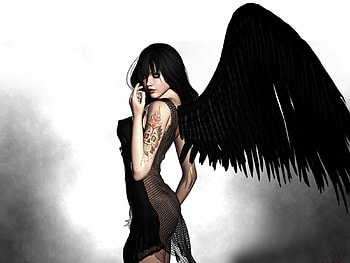 Angel, girl, 3d HD wallpaper