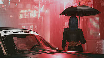 Cyberpunk 2077 Umbrella Girl, cyberpunk-2077, 2021-games, games HD wallpaper