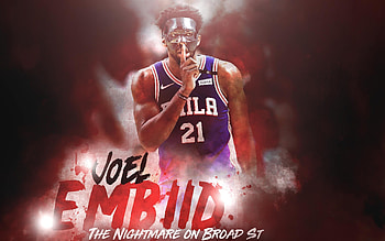 Joel Embiid, NBA, Philadelphia 76ers, Cameroonian, Basketball HD wallpaper