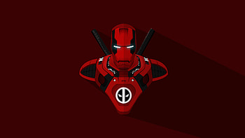 Iron man, deadpool, crossover, marvel comics, minimal HD wallpaper