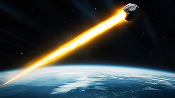 NASA Destroys Asteroid With Laser, asteroid, Earth From Space, earth, laser HD wallpaper