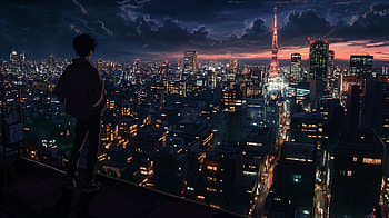 Anime City Nightscape - Stunning Ultra, Anime, anime city, anime night, cityscape, Tokyo HD wallpaper