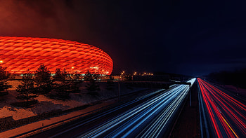 Munich football stadium, Night, , KDE store HD wallpaper