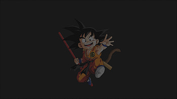 Goku Chico, goku, dragon-ball-super, anime, dragon-ball, minimalism, minimalist, dark, black HD wallpaper