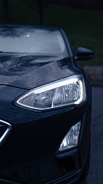 Cars, Lights, Wet, Car, Front View, Machine, Headlights HD phone wallpaper