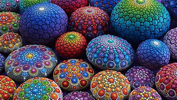 Beautiful painted stones, colors, sstones, artis, painted HD wallpaper