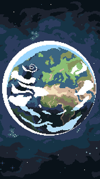 Happy Earth Day, artistic, pixel art HD phone wallpaper