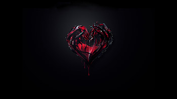 3d Heart Abstract Shape, 3d, heart, love, abstract, artist, artwork, digital-art, justin-maller HD wallpaper