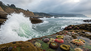 Serene Tide Pool: A Coastal Wonderland, tide pool, ocean, shoreline, wave, Ocean Waves HD wallpaper