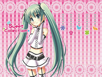 Hatsune Miku, black, awesome, song, cute, vocaloid, beauty, nice, miku, music, vocaloids, hatsune, thighhighs, aqua eyes, sexy, skirt, program, white, twintail, hot, girl, singer, aqua, beautiful, diva, pink, anime, pretty, aqua hair, cool, idol, virtual HD wallpaper