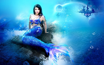 Fantasy mermaid , Captivating and enchanting HD wallpaper