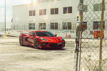 Vossen Wrapped Corvette C8 , chevrolet-corvette-stingray-c8, chevrolet, corvette, 2020-cars, cars HD wallpaper