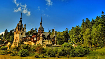 nebo-les-derevya-zamok-dom, zamok, nebo, dom, les, derevya HD wallpaper