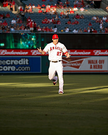 Mike Trout , Baseball superstar, Angels outfielder, Home run hitter HD phone wallpaper