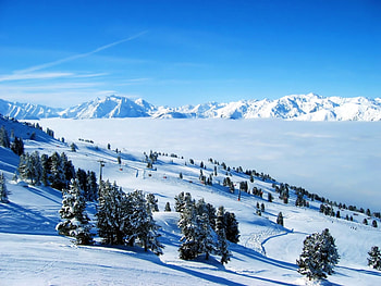Landscape, Winter, Mountains HD wallpaper
