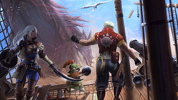 Fantasy Pirate, pirate, sail, creative, graphics, cartoons, fantasy, artist HD wallpaper